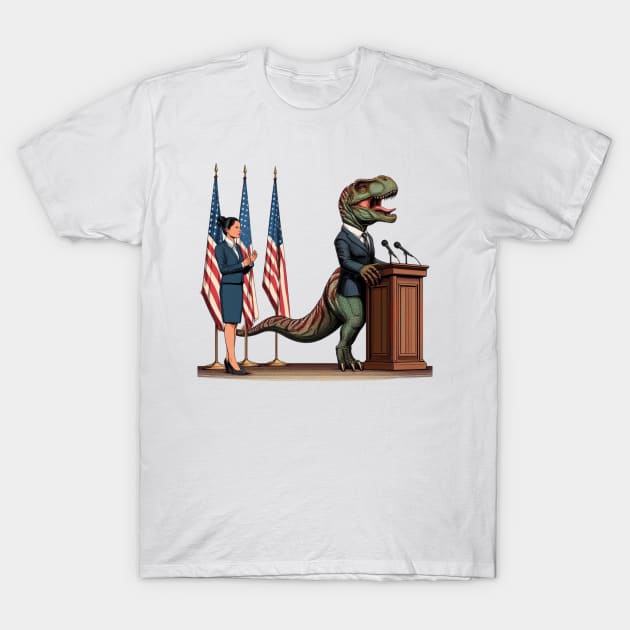 Vote Dinosaur! T-Shirt by Shawn's Domain